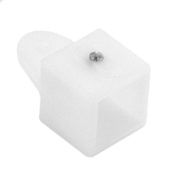 1" Square External Eye End for Bimini Top, White