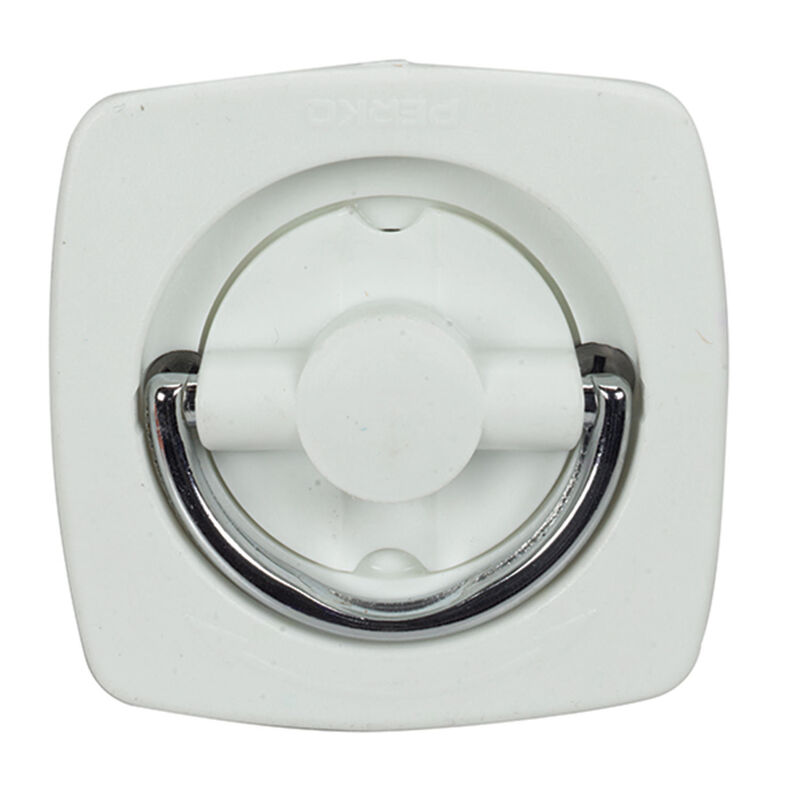 Non-Locking Flush Lock - Chrome/White with Offset Cam Bar 3/8 to 3" image number null