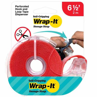 Self-Gripping Hook and Loop Roll, Red