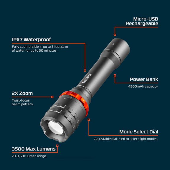 DAVINCI 3500 Flashlight image number 2