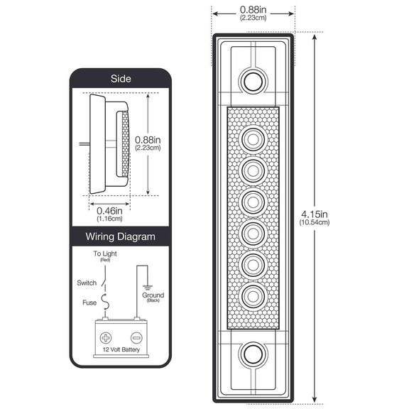 4" LED Utility Strip Light with Gasket, Blue image number 4