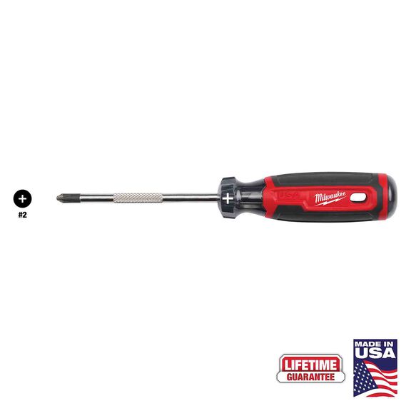 #2 Phillips 4" Cushion Grip Screwdriver (USA) image number 0