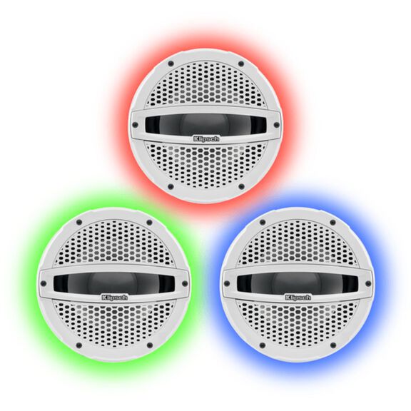 KMS1075AWL 10.75" Marine Subwoofer, White Colored Grille with RGB LED Illumination image number 0