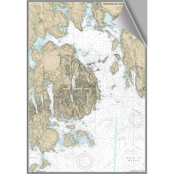 Mt Desert Island Decorative Nautical Chart image number 0