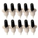 Pouro Liquor and Spirits Bottle Pourer Twist to Open and Pour, Twist to Close and Store, 10-Pack, Black image number 0