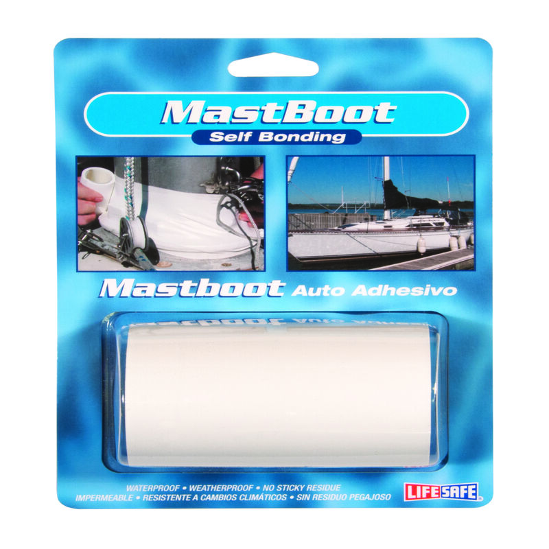 4" X 100" Mast Boot Self Bonding Tape, White image number 0