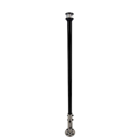 24" Manually Folding Light Post with 316 Stainless Steel Base & LTBLED12C5 Navigation Light - Black image number 0