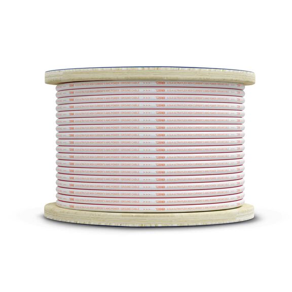 8-GA Marine Grade Tinned 100% Copper OFC Power Wire, 100 Feet image number 1