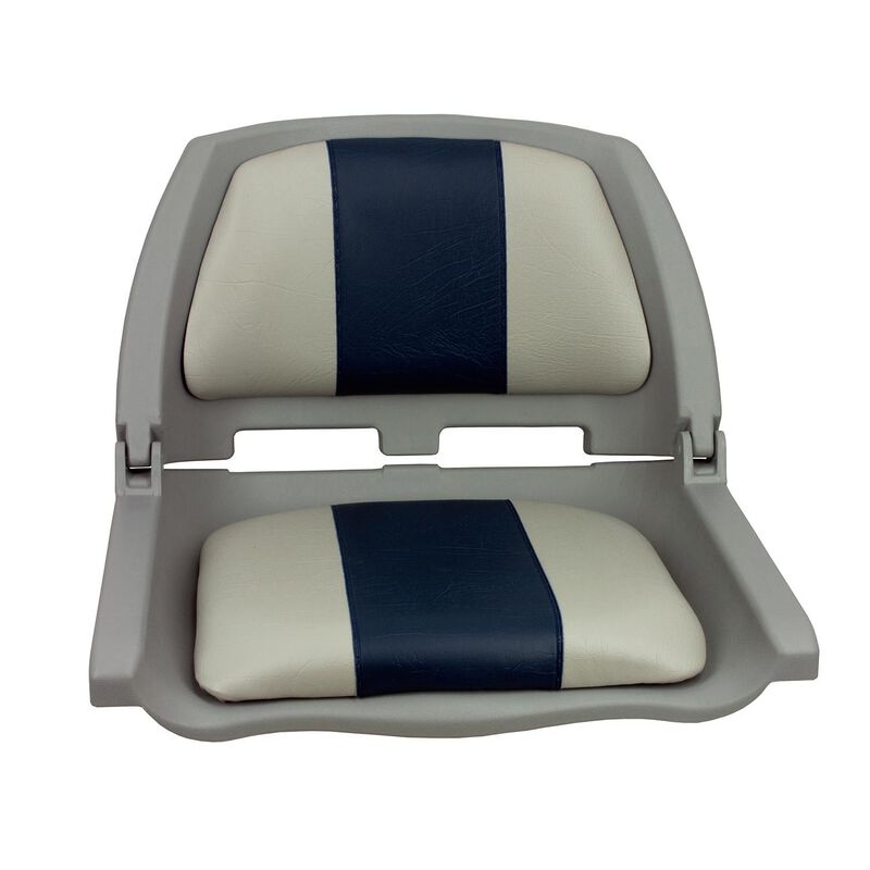 Traveler Folding Seat, Blue And Gray Upholstery With Gray Shell image number 0