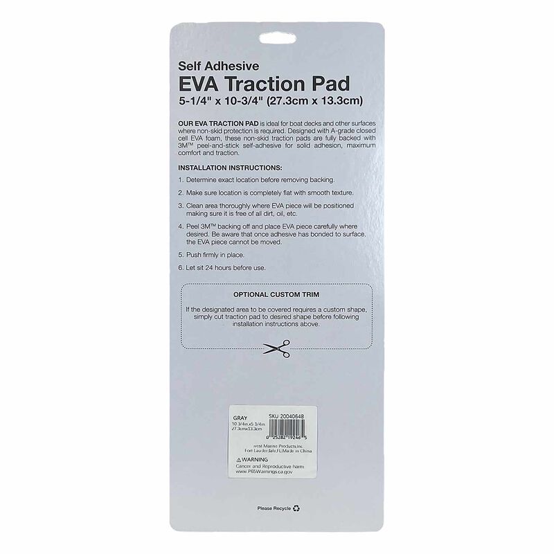 WEST MARINE EVA Foam Traction Pad Gray Diamond 10.75" x 5.25" West Marine