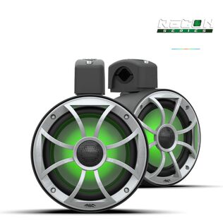 Wet Sounds Recon 6.5-Inch Coaxial Tower Speakers w/ XS Silver RGB Grilles