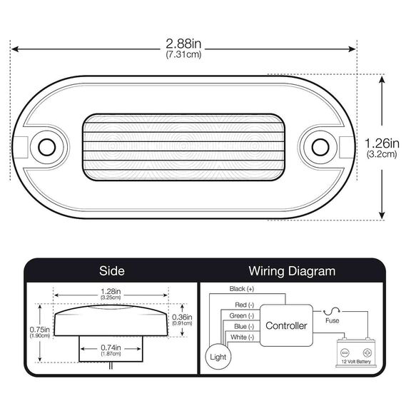 Oval Red LED Utility Light image number 2