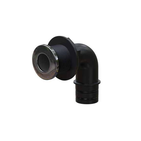 1-1/2" Stainless, Elbow Thru-Hull, Qwik-Lok image number 0