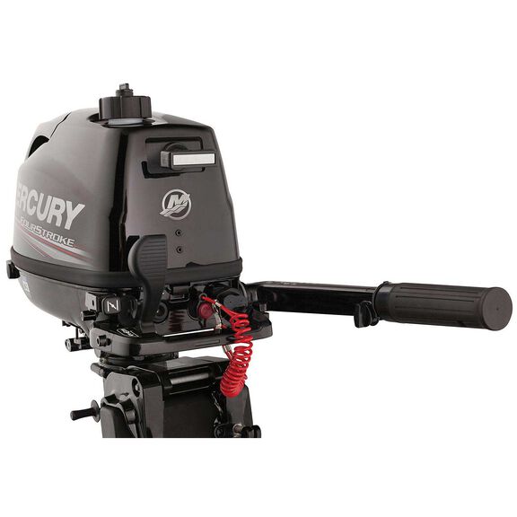 Mercury 4hp Tiller FourStroke Outboard Motor - 15" Shaft, Manual Tilt/Trim, Manual Start image number 4