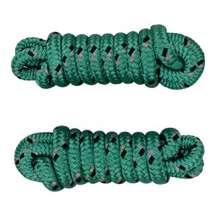 2 pack - SM 3/8" Dock Line Green with Black Tracer - 6 Foot