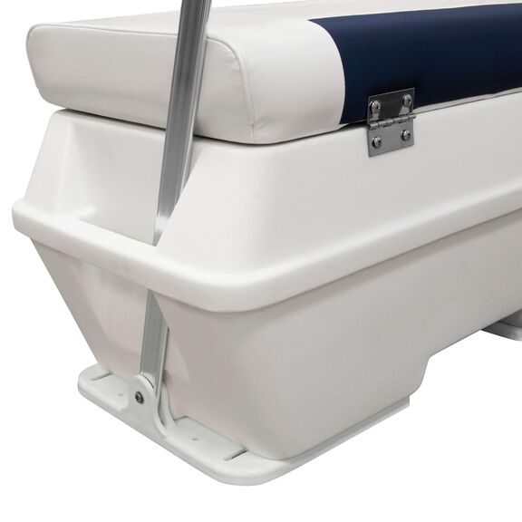 Wise DLX156-1904 DLX Pontoon Series 70 Quart Swingback Cooler Seat - White / Mariner Blue image number 6