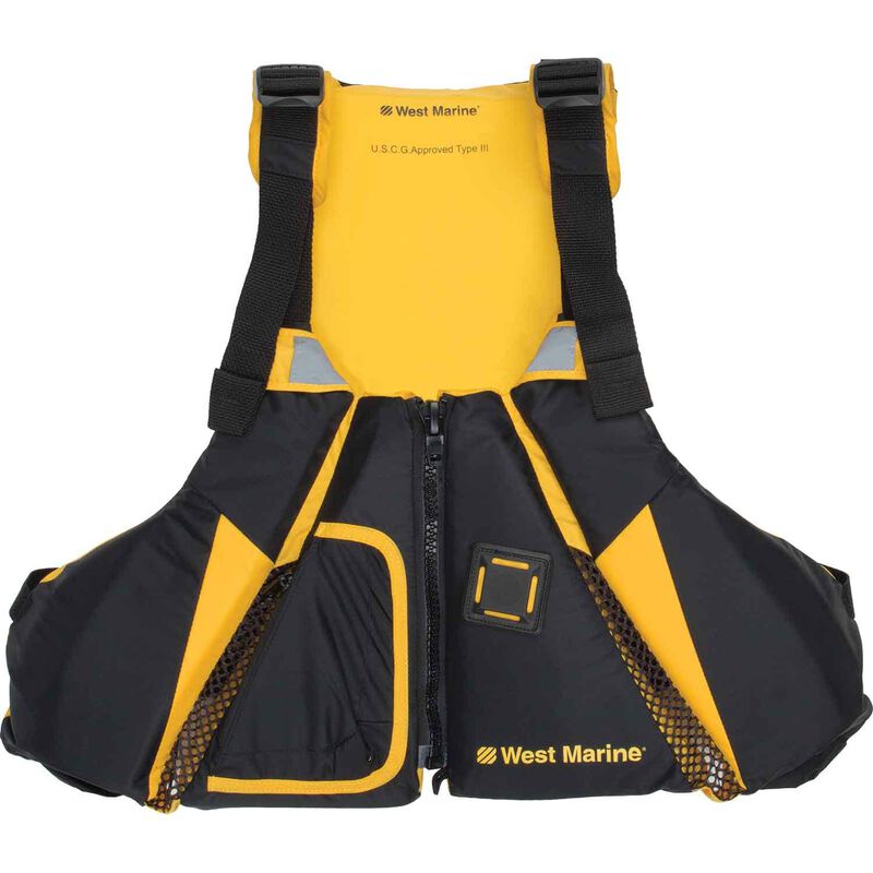 WEST MARINE Dynamic Move Paddle Sports Life Jackets, Yellow/Black