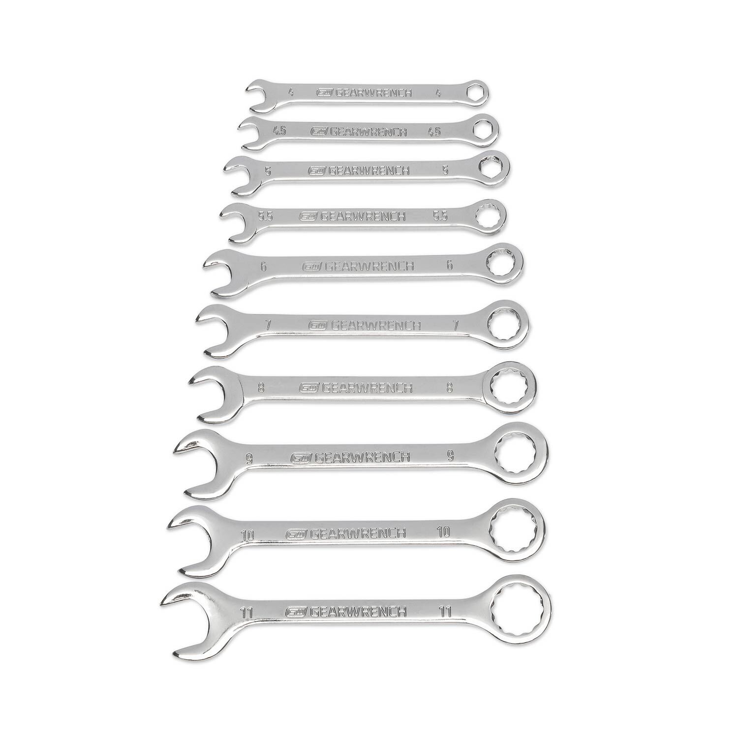 10-Piece Metric Combination End Wrench Set
