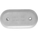 Hull Anode, 8 5/8"L x 4 1/4"W, 1" Thick, 1/2" Dia., 5" Hole Spacing, Aluminum image number 0