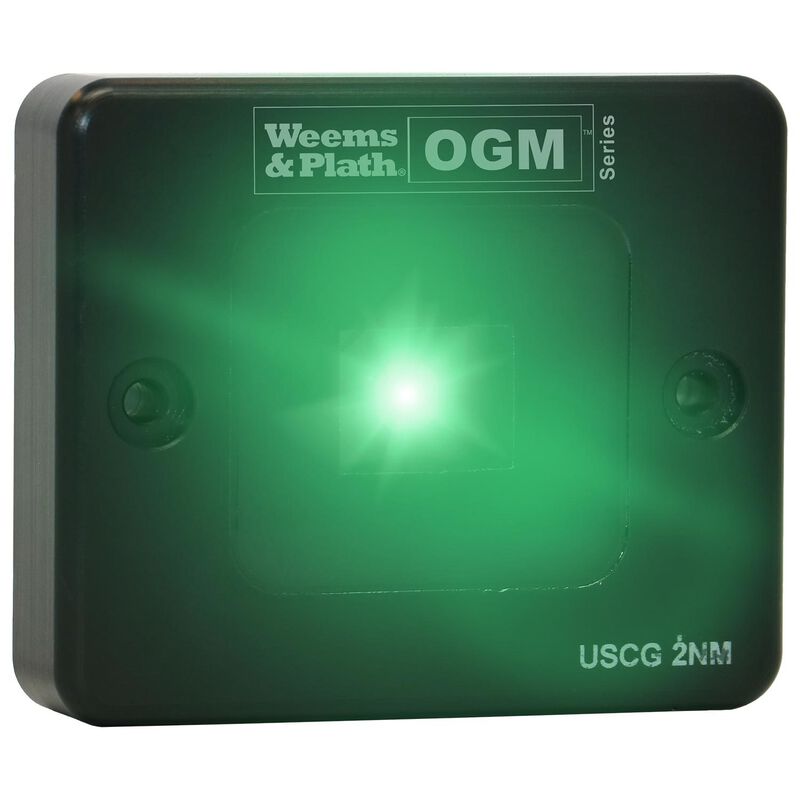 Weems & Plath LX Starboard Green Running LED Nav Light with Bracket Made in USA | Acrylic | Camping World