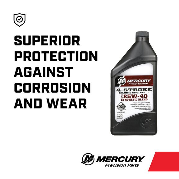 SAE 25W-40 Synthetic Blend 4-Stroke Marine Engine Oil image number 2