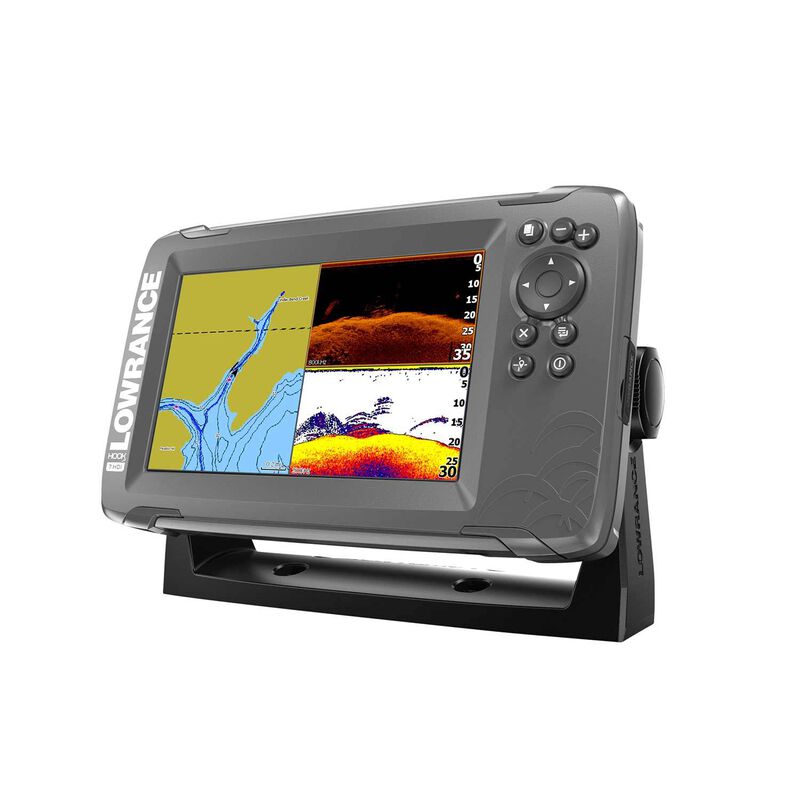 LOWRANCE HOOK² 7 Fishfinder/Chartplotter Combo with SplitShot Transducer  and US Inland Charts
