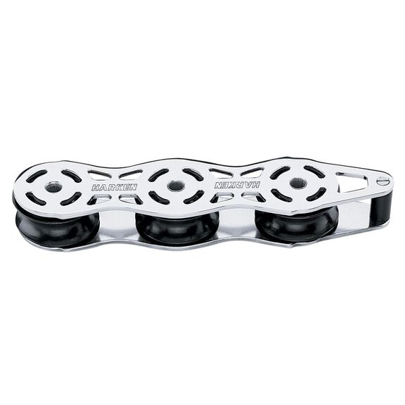 57mm Cruising ESP Stainless Steel Deck Organizer, 3-Sheave image number 0