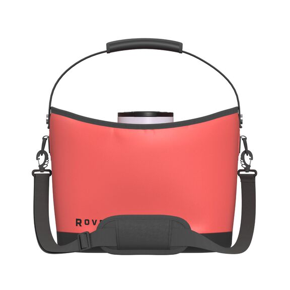 KeepR Beverage Tote Caddy with Ice Bucket and Shoulder Strap, Coral image number 2