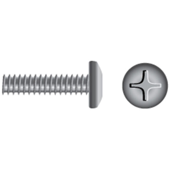 M8 X 30mm Stainless Steel Phillips Pan-Head Metric Machine Screws, 25-Pack image number 0