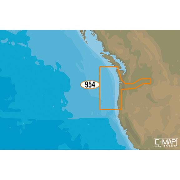 NA-M954 Cape Blanco to Cape Flattery C-MAP MAX Chart C-Card image number 0