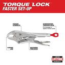 10" Curved Jaw & 6" Long Nose TORQUE LOCK&trade; Locking Pliers Set, 2 Piece image number 2