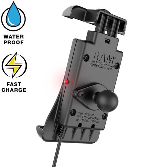 Quick-Grip&trade; Waterproof Wireless Charging Suction Cup Mount image number 3