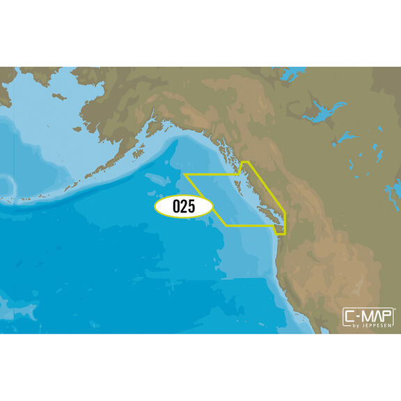 NA-D025 Canada West and Puget Sound C-MAP 4D Chart microSD/SD Card image number 0