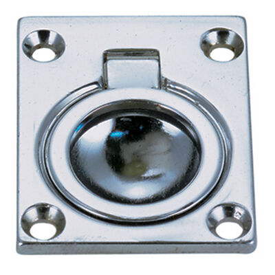 Square Flush Ring Pull - Chromed Zinc 1 3/4" x 1 3/8"