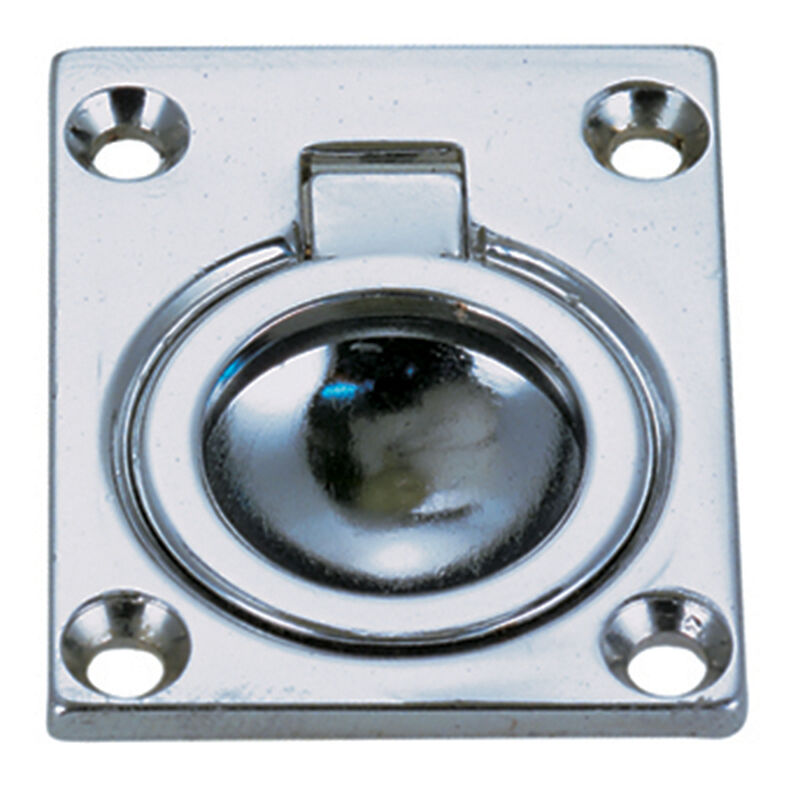 Square Flush Ring Pull - Chromed Zinc 1 3/4" x 1 3/8" image number null