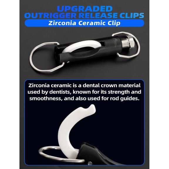 BLUEWING Zirconia Outrigger Release Clips Black, 2pcs image number 1