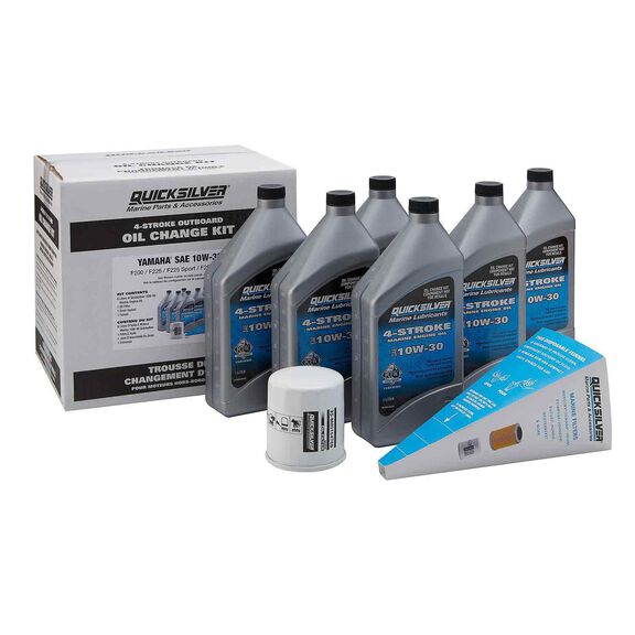 10W-30 Oil Change Kit for 4-stroke Yamaha F200 through F250 Outboards image number 0