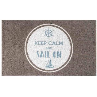 18" x 30" PVC Spray Print Boarding Mat, Keep Calm and Sail On