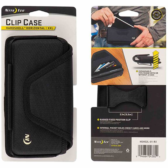 Clip Case Hardshell&trade; Horizontal Universal Rugged Cell Phone Holster, XXL image number 3
