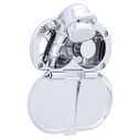Aidack Transom Shower Hot/Cold Mixer, Chrome Cup & Lid, Small Chrome Sprayer, 10' White Rubber Hose, Chrome Aidack Handle image number 0