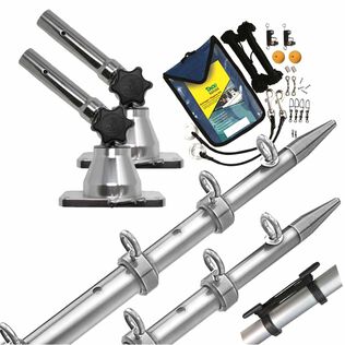 15' Grand Slam 170 Outrigger Kit, Silver/Silver