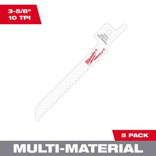 3-5/8" 10 TPI SUPER SAWZALL&reg; Blades, 5 Pack