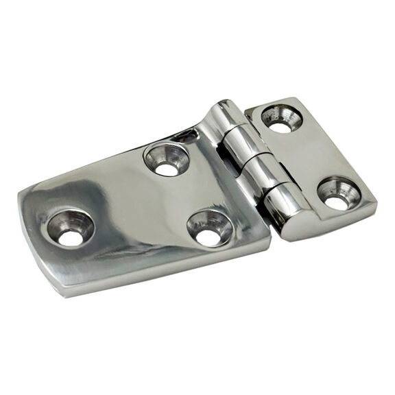 Shortside Stainless-Steel Door Hinge, 3" Width, #10 Fasteners image number 0