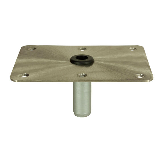 6" X 8" Threaded Square Base Satin Finish image number 0