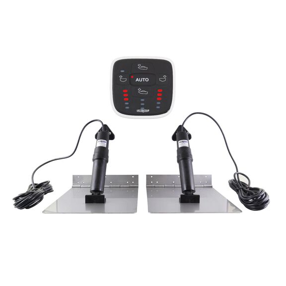 Stainless Steel Electric Trim Tab Kit, ALC-1 Automatic Leveling Control, 9LX12W Tab image number 0