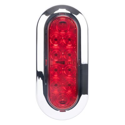 6" Oval LED Stop/Tail/Turn Flange Mount Trailer Light Kit