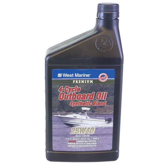 Premium 4-Stroke Outboard Oil - SAE 25W-40, Qt. image number 0