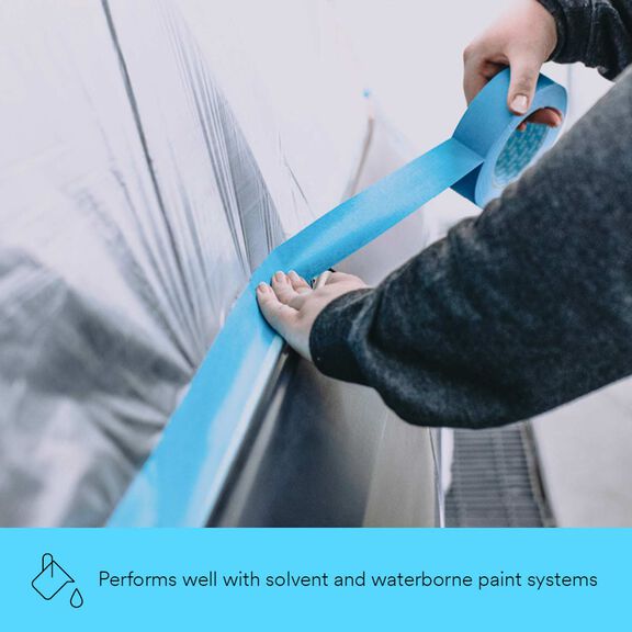 3M&trade; High Performance Blue Masking Tape, 48 mm x 50 m, 20 Rolls/Case image number 4