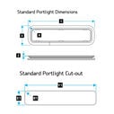 Standard Portlight Size 7RE - Opening, Smoke Acrylic / Silver Frame, White Trim image number 1