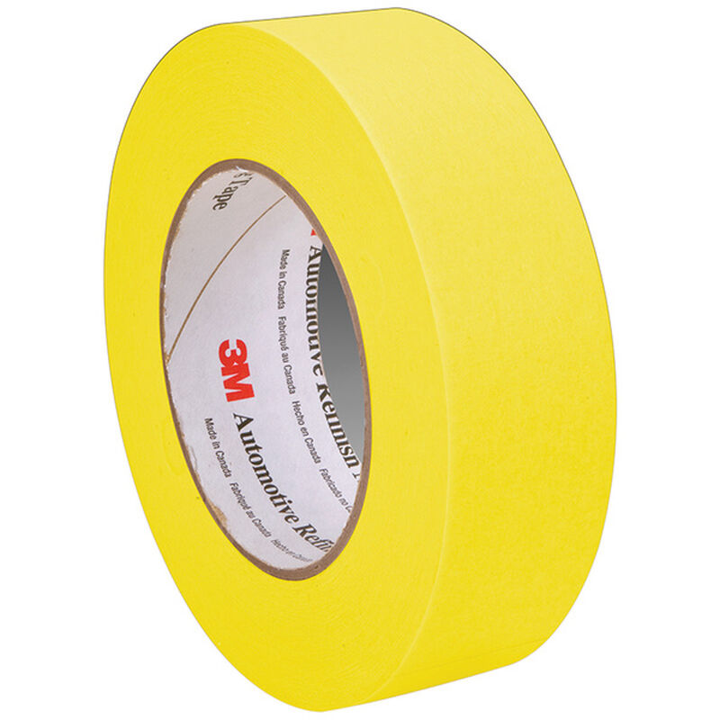 Yellow Automotive Refinish Masking Tape, 1 1/2" x 60yd. image number 0